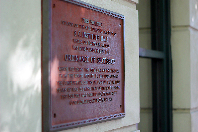 site of Ordinance of Secession Charleston SC