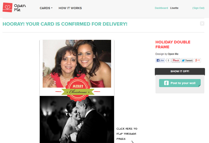 Open me holiday cards