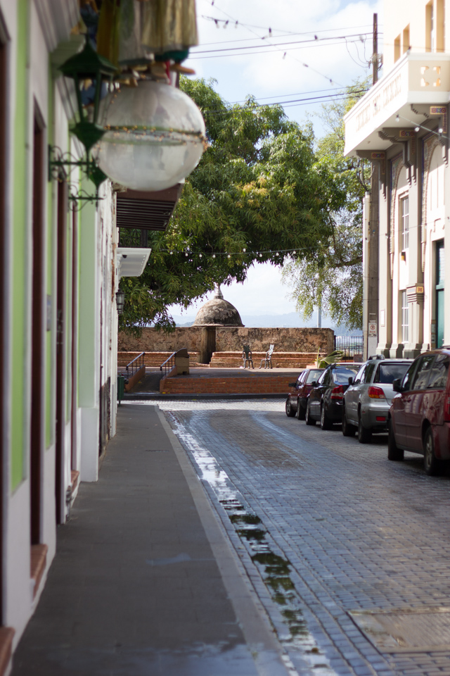 street leading to Bastion de las Palmas de San Jose in Old San Juan Puerto Rico