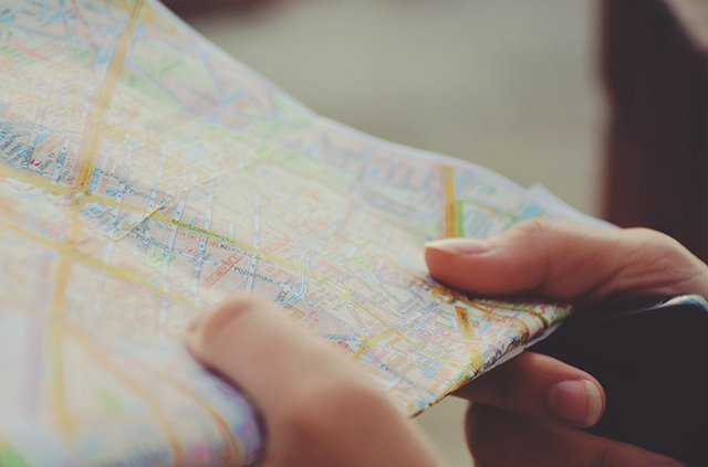 map in hands