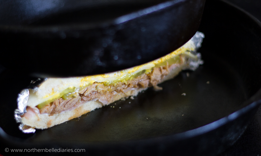 Cuban style sandwich #CampbellSauces Hawaiian Pork #ad