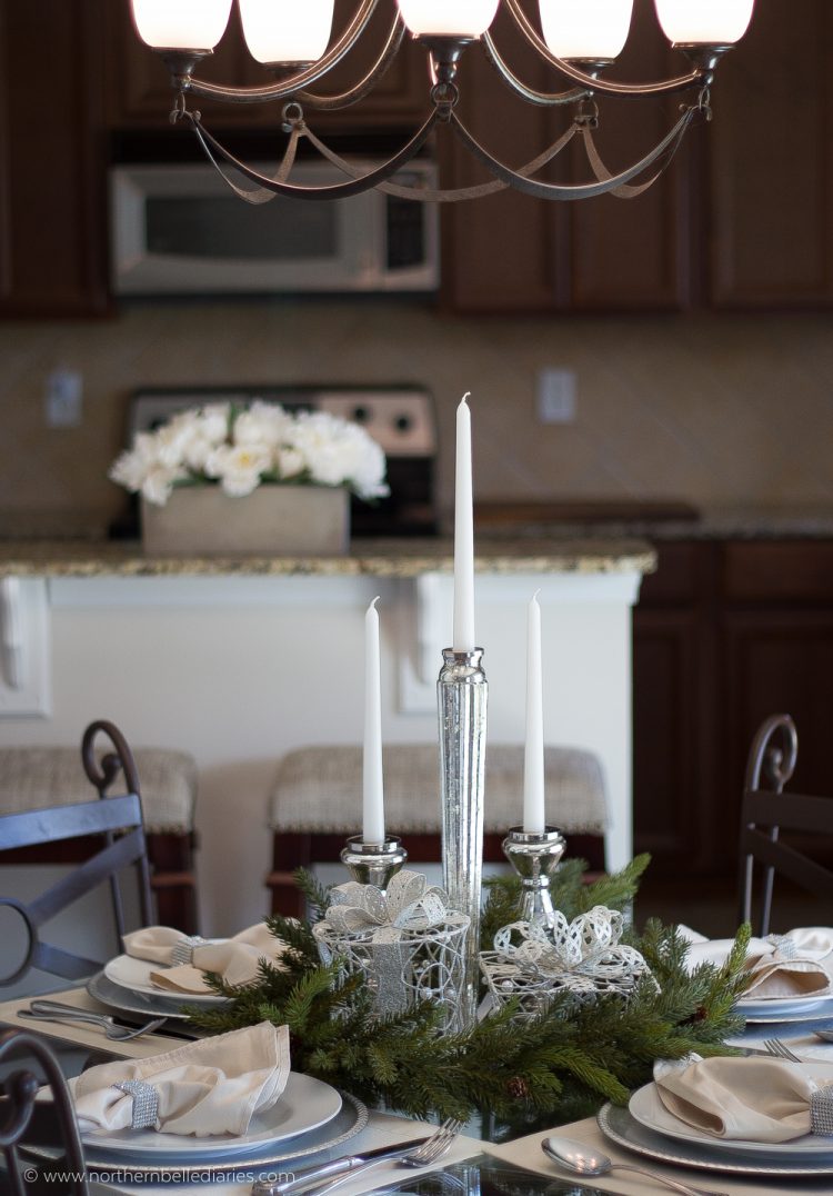 Christmas tablescape small table #decor #decor tips #ad #AtHome