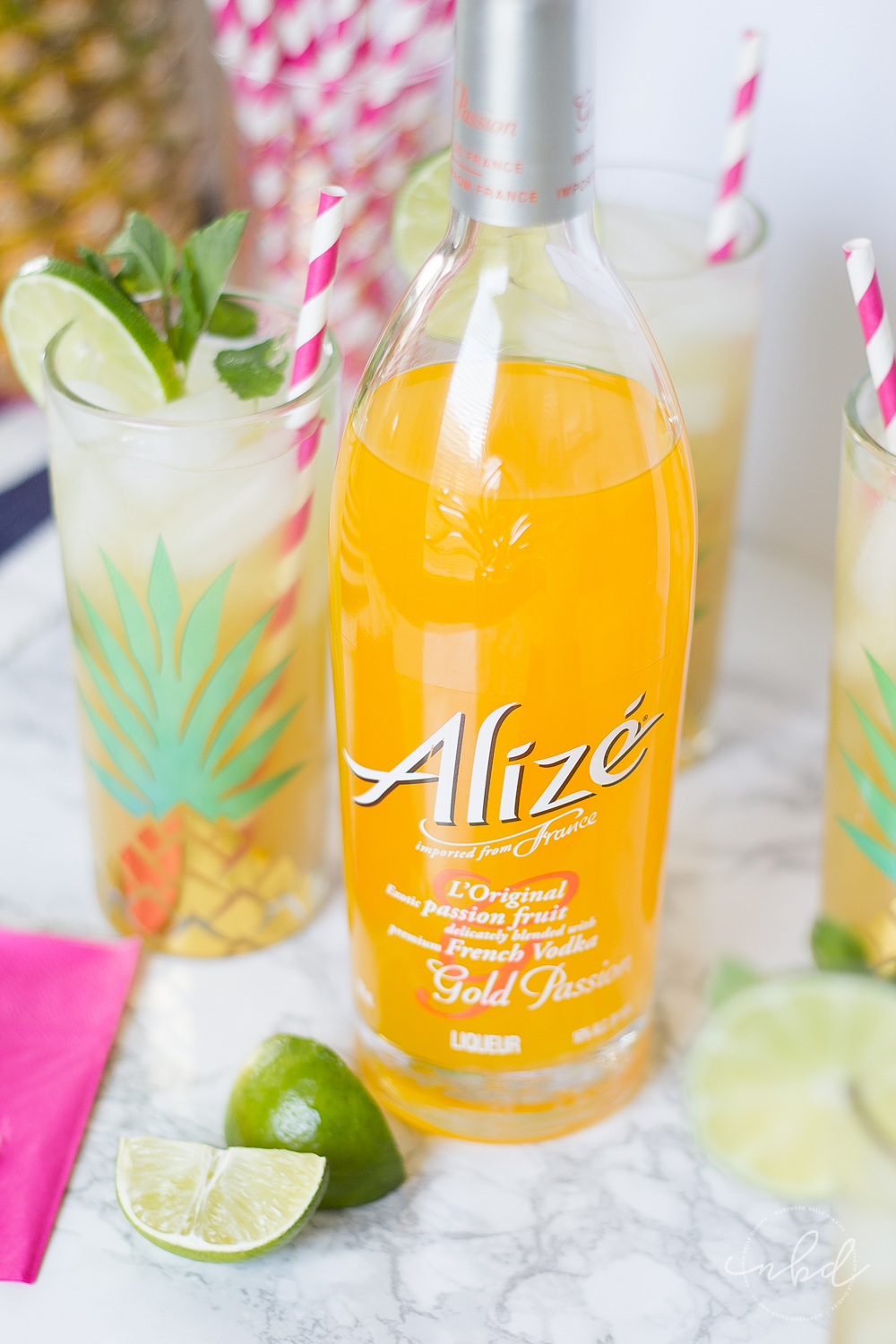 Gold Pineapple Passion Fever cocktail recipe with Alize Passion Gold