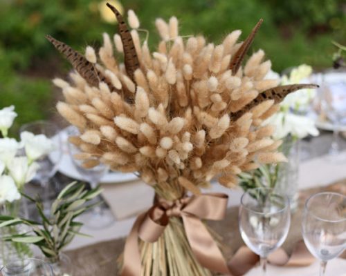 Glam Wheat Sheaf centerpiece #fall #falldecor