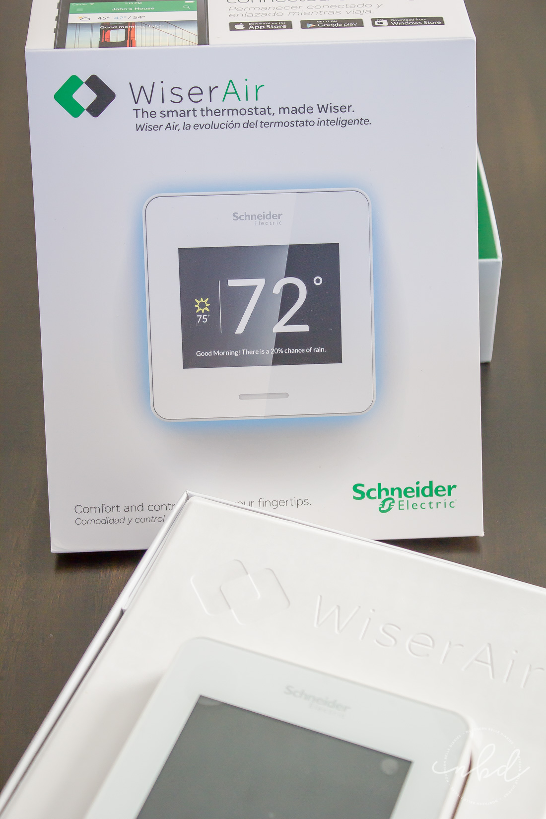 Wiser Thermostat packaging