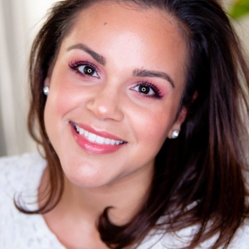 pink valentine's day makeup using clean beauty