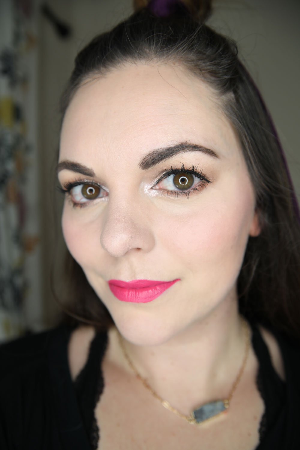 pink valentine's day makeup using clean beauty