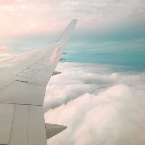 view from airplane in the air