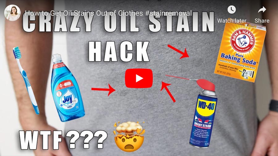 how to get oil stain out youtube