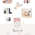 graphic of products with text: Best of Clean Beauty Gift Ideas